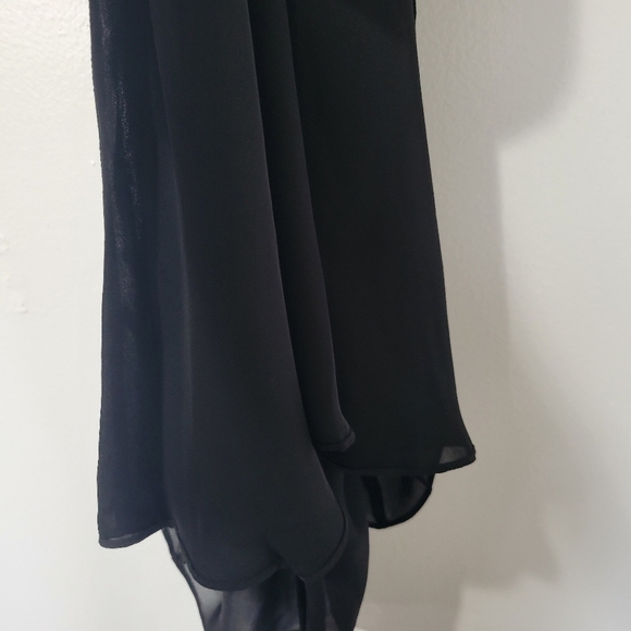 Parker Ruched Eyelet Asymmetrical Sheath Dress in Black Size XS - Picture 6 of 13